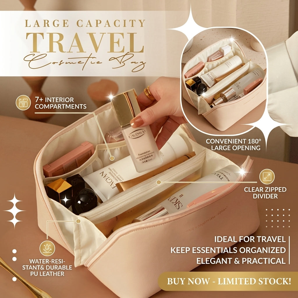 Large Capacity Travel Cosmetic Bag