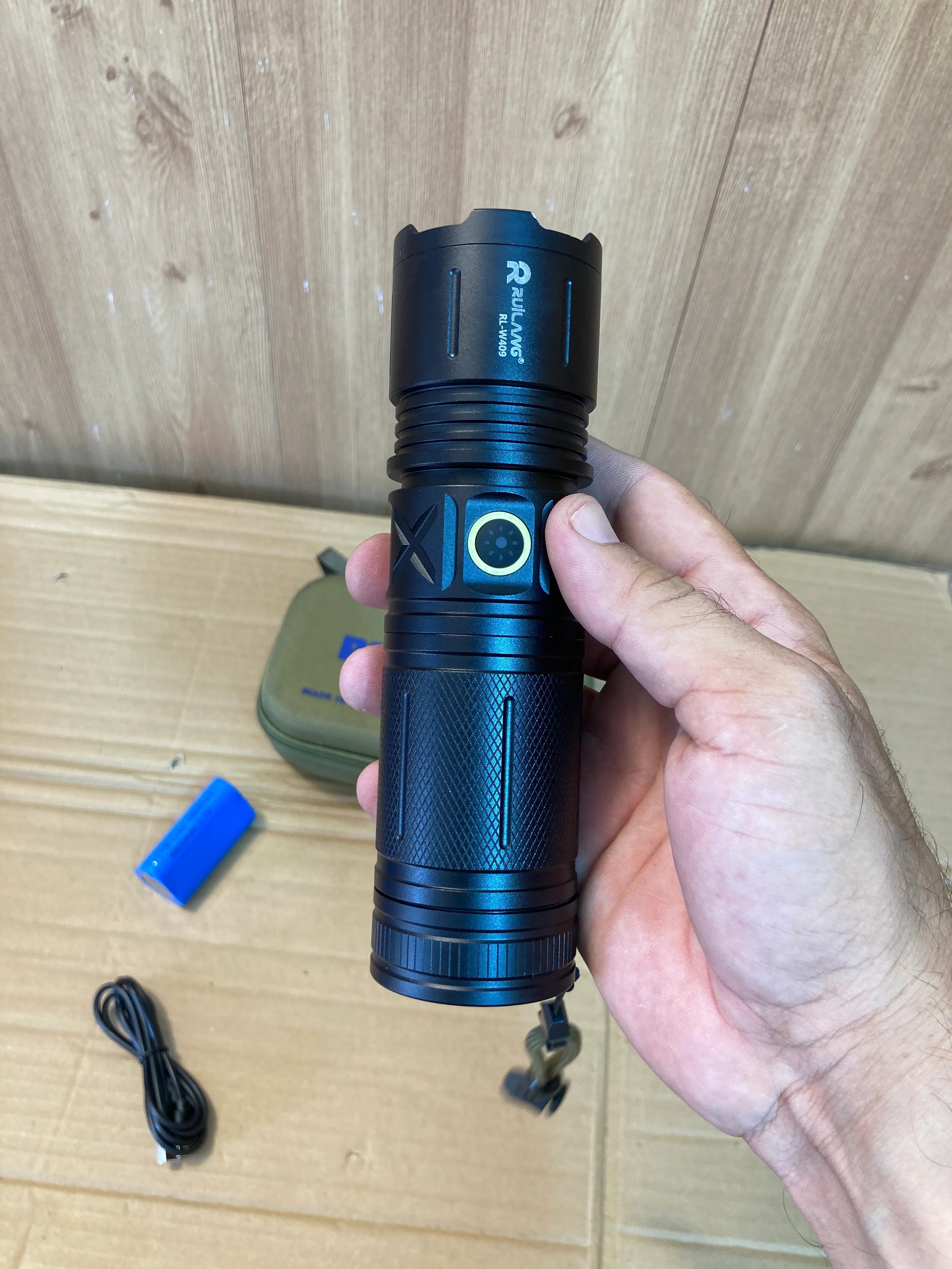 Rechargeable Super LED Flashlight (Imported)