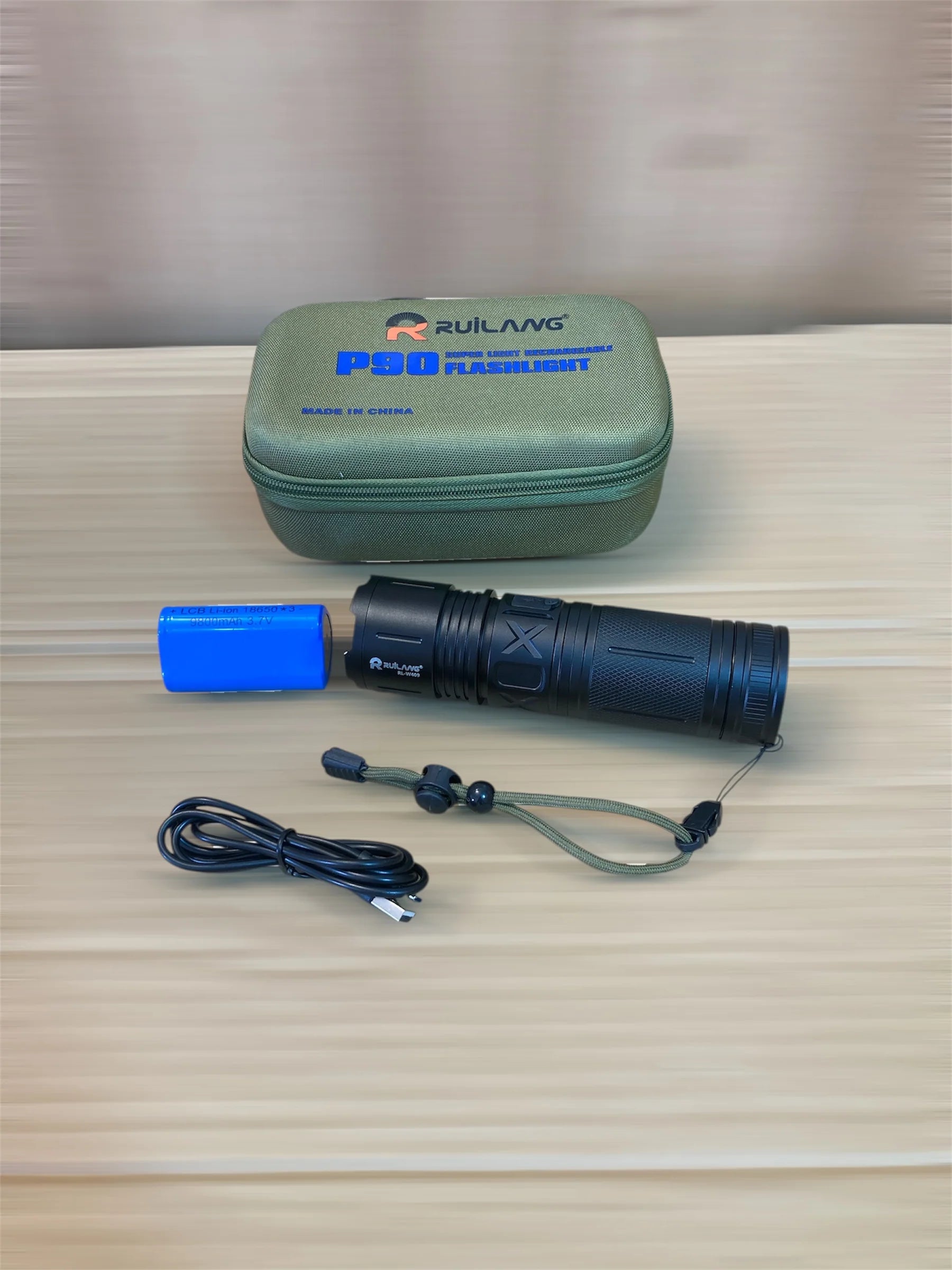 Rechargeable Super LED Flashlight (Imported)