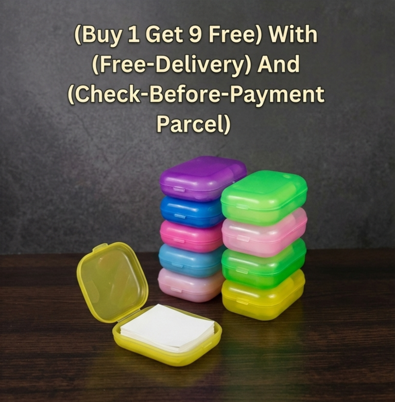 (Buy 1 - Get 9 Free) Portable Paper Soap Box - (Pack of 10 & 200 Sheets)